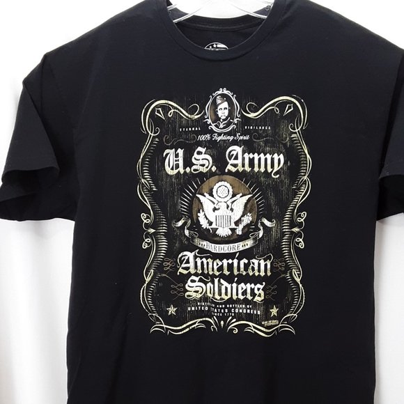 7.62 Design Other - 7.62 Design Mens Black US Army Hardcore American Soldier T-Shirt 2007 Size 2X